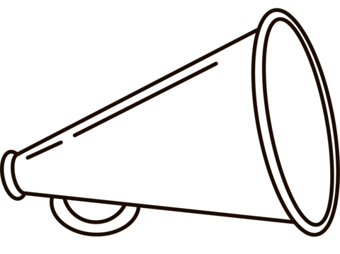 Cheerleading Megaphone Coloring Page